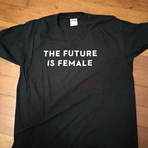 The future is female tee shirt L